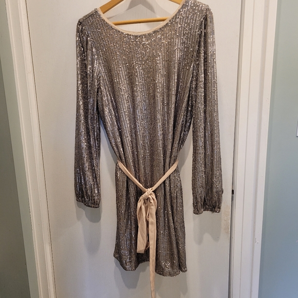 Gentle Fawn Juliette Mini Sequined Dress in Size L - Picture 3 of 7